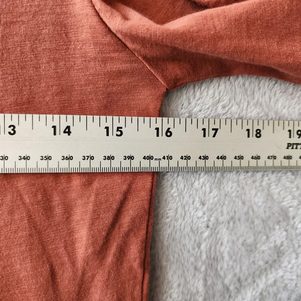 Madewell Top Womens Size XS Smocked Cuff Puff Sleeve Soft Slub Pima Cotton